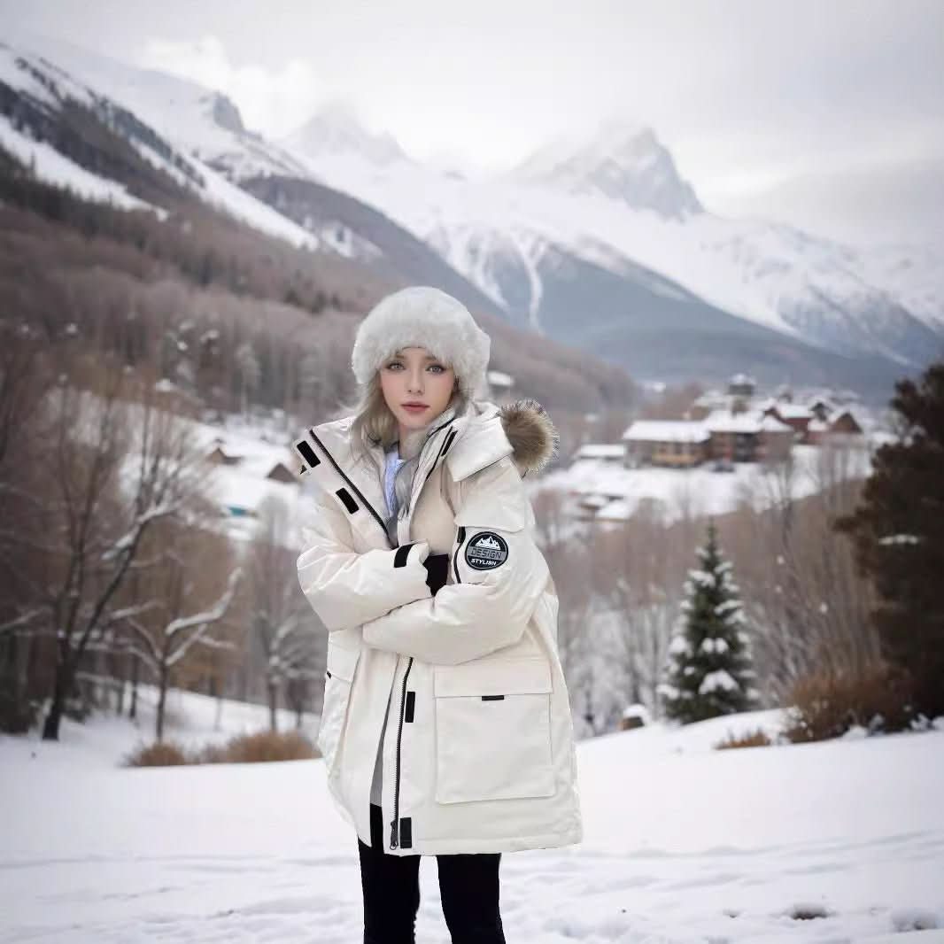 Mid - length Thermal Cotton Coat Women - Eshtree