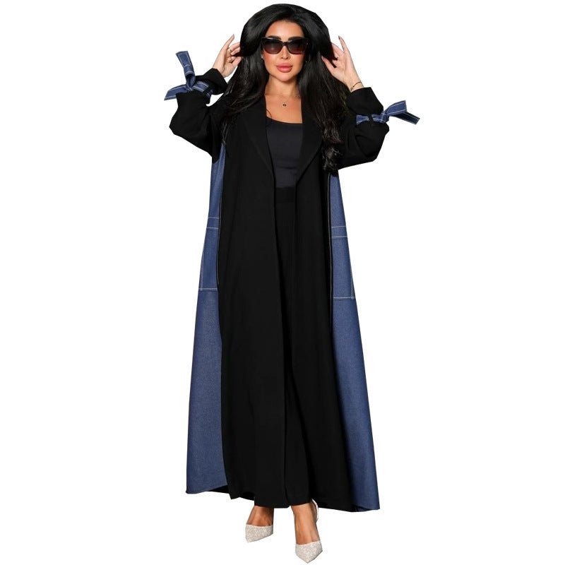 Middle East Cardigan Robe Women's Imitation Denim - Eshtree