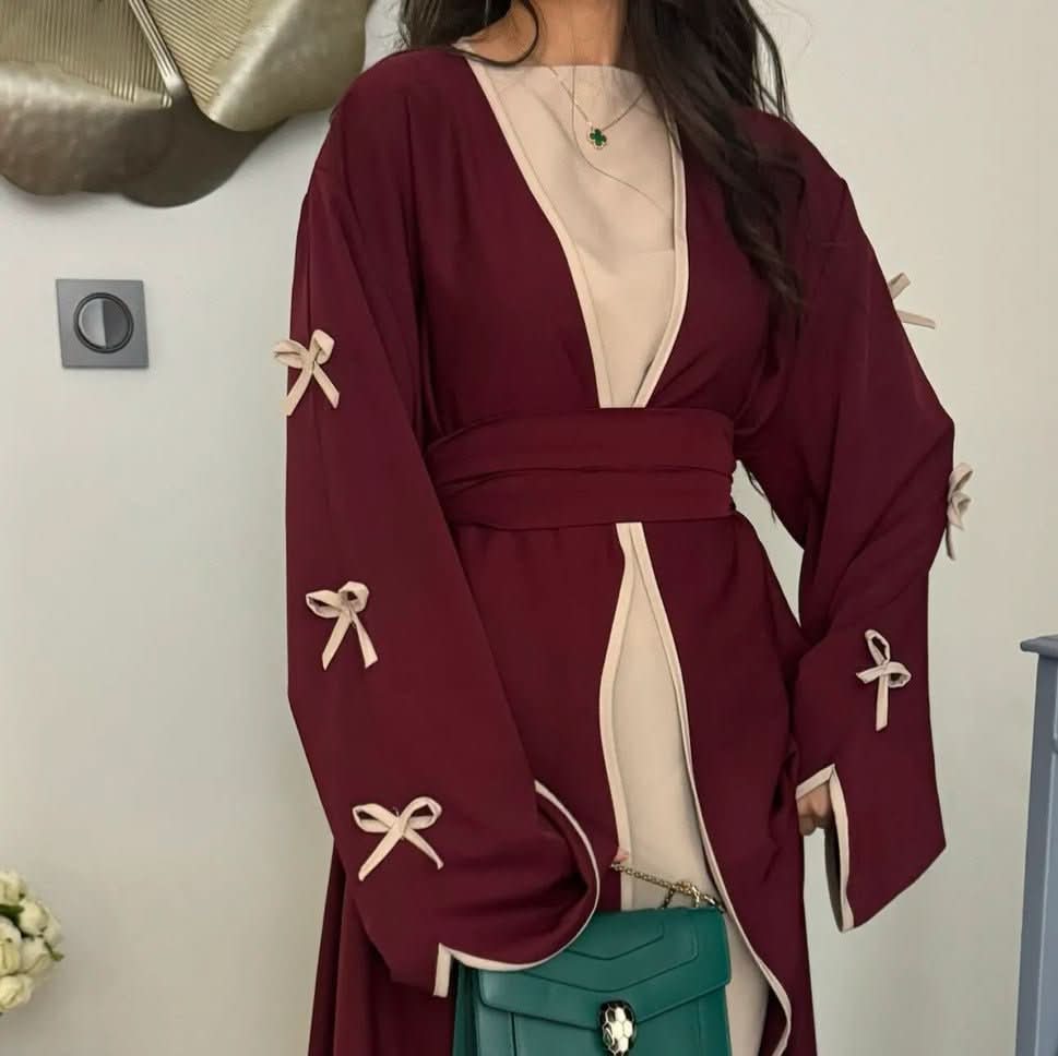 Middle East Dubai Pure Beauty Bow Robe Dress - Eshtree
