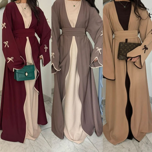 Middle East Dubai Pure Beauty Bow Robe Dress - Eshtree