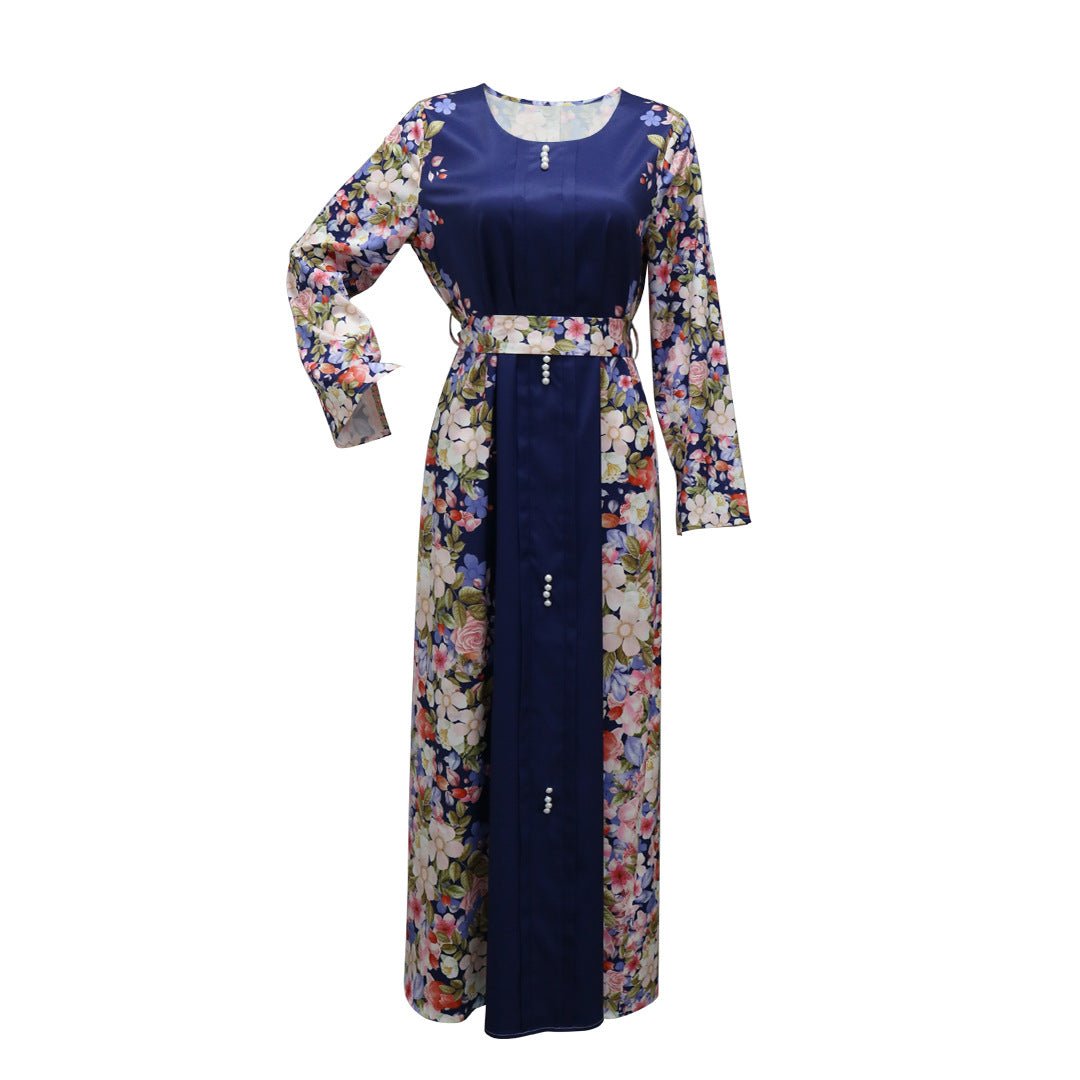 Middle East Print Dress Muslim Robe - Eshtree
