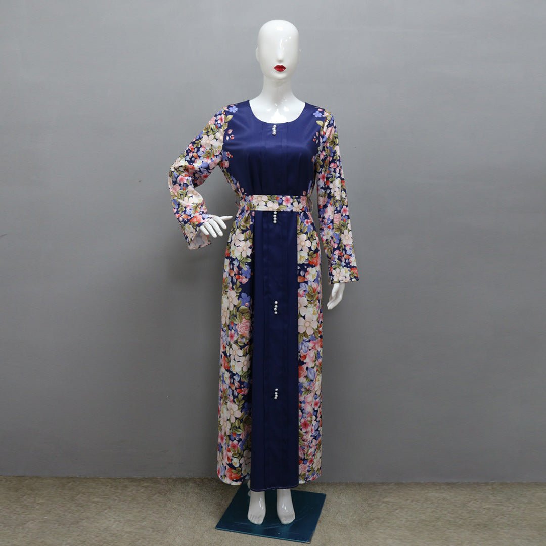 Middle East Print Dress Muslim Robe - Eshtree