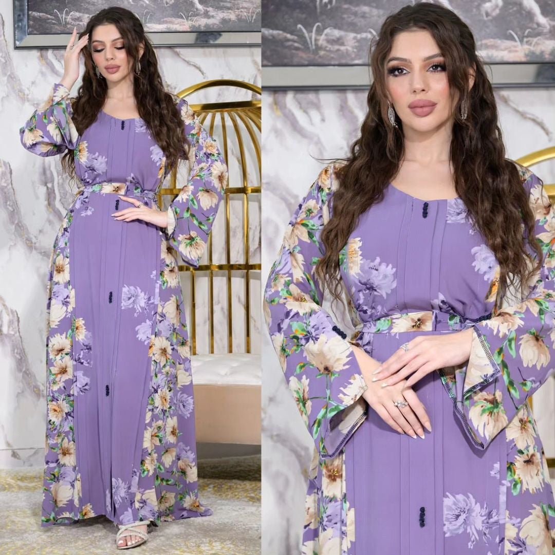 Middle East Print Dress Muslim Robe - Eshtree