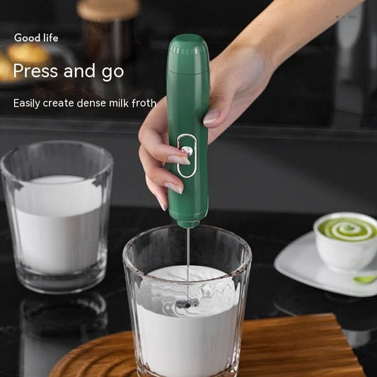 Milk Frother Egg Beater Coffee Frother Household Electric Milk Stirring Battery Handheld Blender - Eshtree