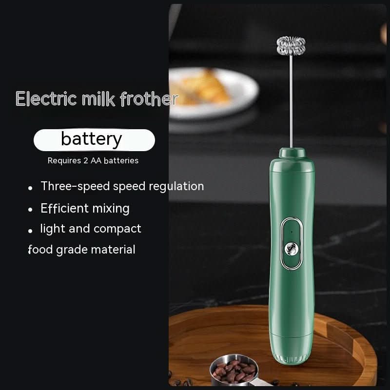 Milk Frother Egg Beater Coffee Frother Household Electric Milk Stirring Battery Handheld Blender - Eshtree