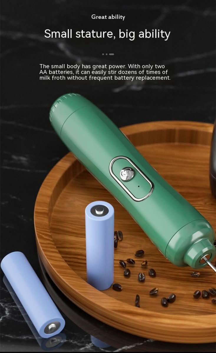 Milk Frother Egg Beater Coffee Frother Household Electric Milk Stirring Battery Handheld Blender - Eshtree