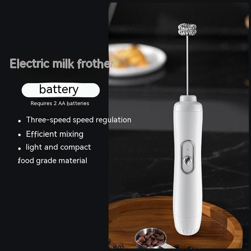 Milk Frother Egg Beater Coffee Frother Household Electric Milk Stirring Battery Handheld Blender - Eshtree