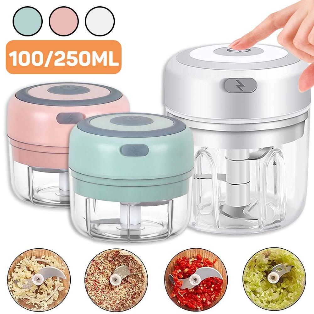 Mini Electric Garlic Chopper USB Charging Ginger Masher Machine Sturdy Durable Chili Vegetable Crusher Kitchen Tool - Eshtree