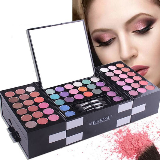 MISS ROSE 144 color 3 color 3 Color Eyeshadow blush eyebrow makeup makeup makeup kit special wholesale - Eshtree