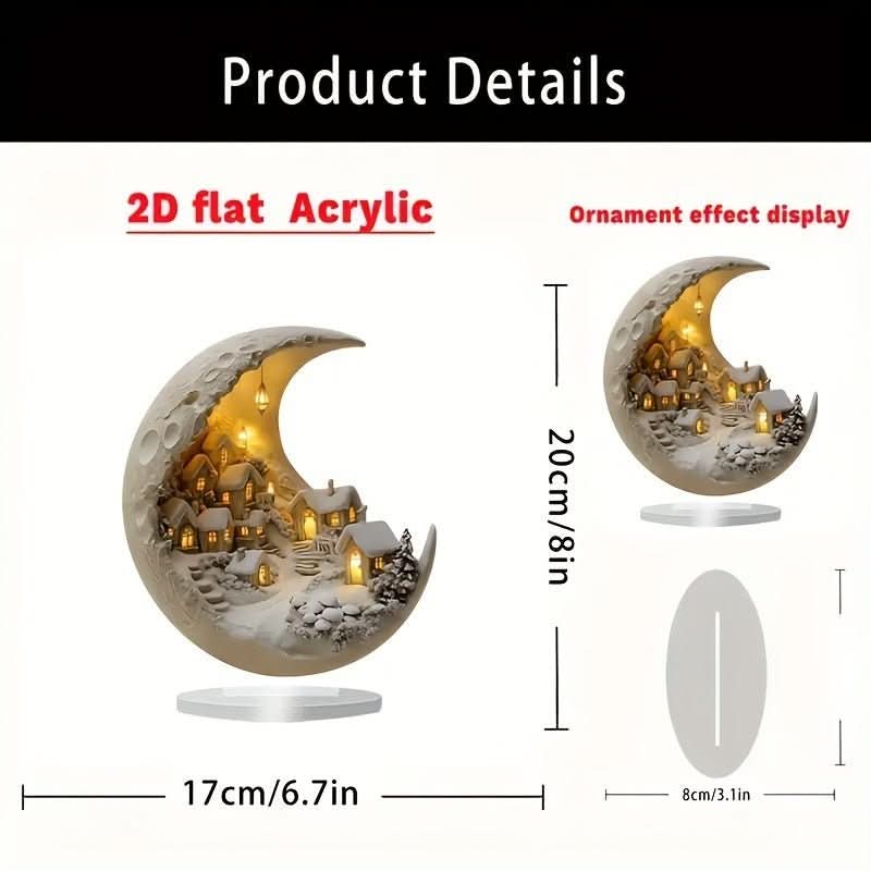 Moon Snow House Desktop Living Room Bedroom Decoration Room Decoration - Eshtree