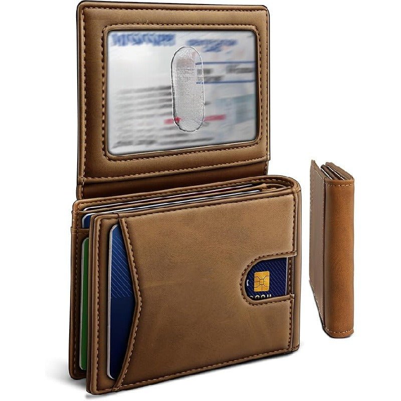 Multifunctional Anti - Theft Retro Card Holder Wallet With Multiple Card Slots For Men - Eshtree