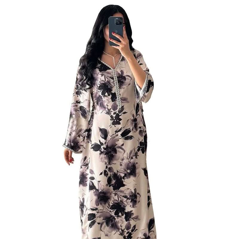 Muslim Arabic Dubai Printed Robe - Eshtree