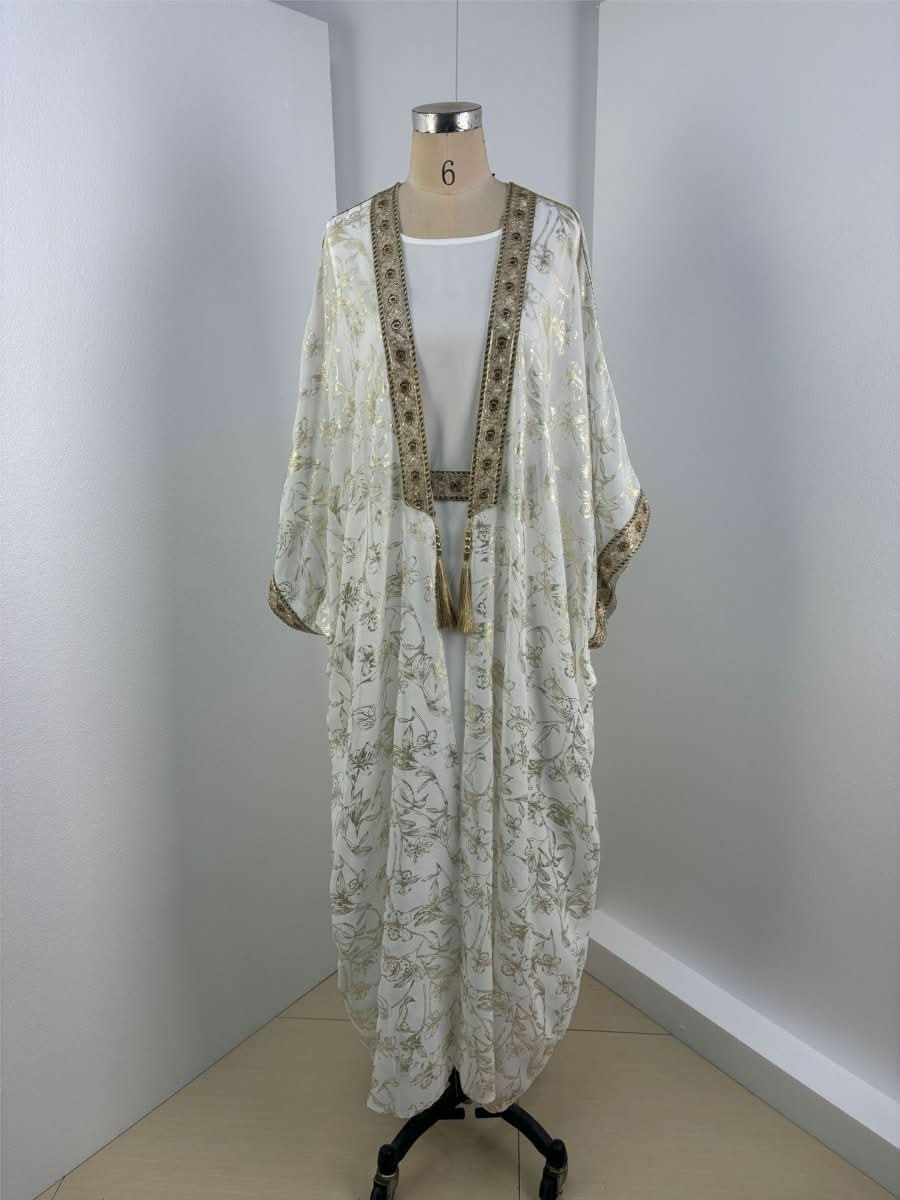 Muslim Women's One - piece Dress Bronzing Robe Abaya - Eshtree