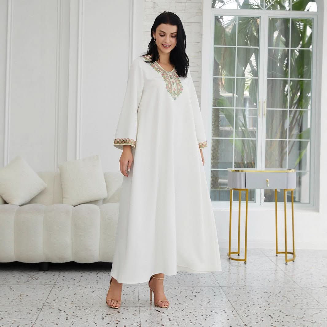 Muslim Women's Wear Fashion Stitching Lace Abaiya Robe - Eshtree