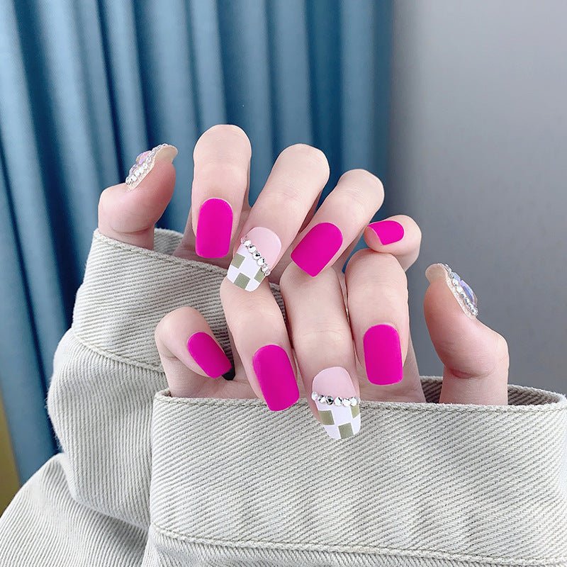 Nail Beauty New Hand - painted Fake Nail Tip Tulip Patch - Eshtree