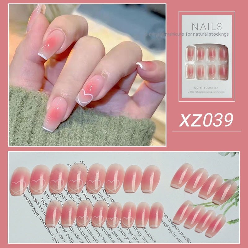 Nail Beauty New Hand - painted Fake Nail Tip Tulip Patch - Eshtree
