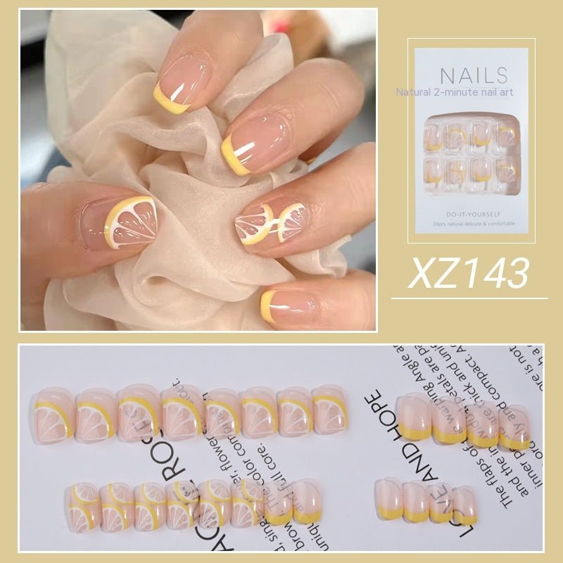 Nail Beauty New Hand - painted Fake Nail Tip Tulip Patch - Eshtree