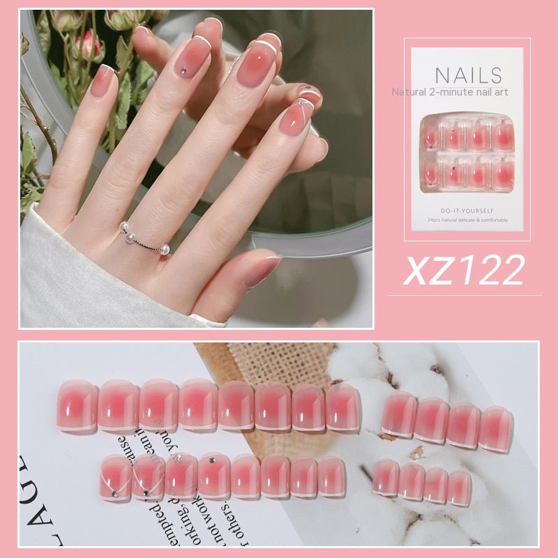 Nail Beauty New Hand - painted Fake Nail Tip Tulip Patch - Eshtree