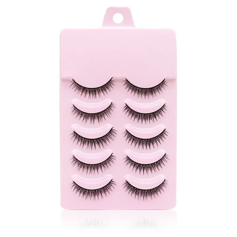Natural Short Cross False Eyelashes Handmade Fake Eye Lashes Makeup USA - Eshtree