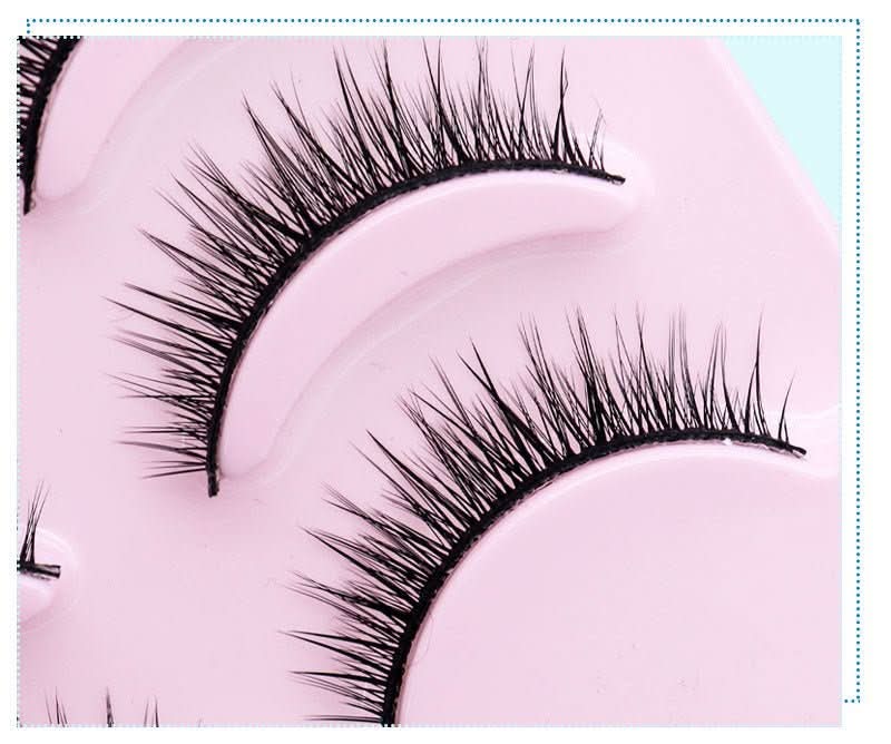 Natural Short Cross False Eyelashes Handmade Fake Eye Lashes Makeup USA - Eshtree