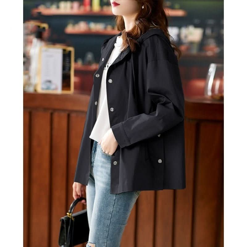 New Hooded Short Jacket Casual Women's Windbreaker - Eshtree