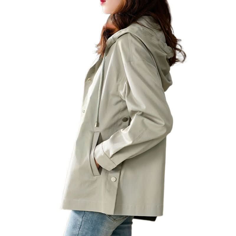 New Hooded Short Jacket Casual Women's Windbreaker - Eshtree