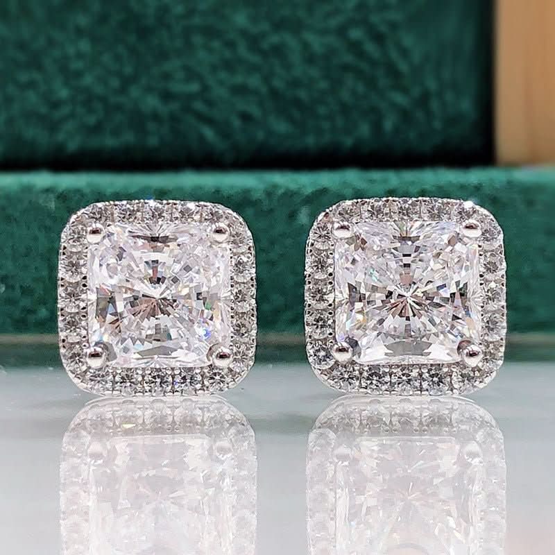 New Minimalist Ice - flower - cut Stud Earringsversatile Silver Jewelry For Women - Eshtree