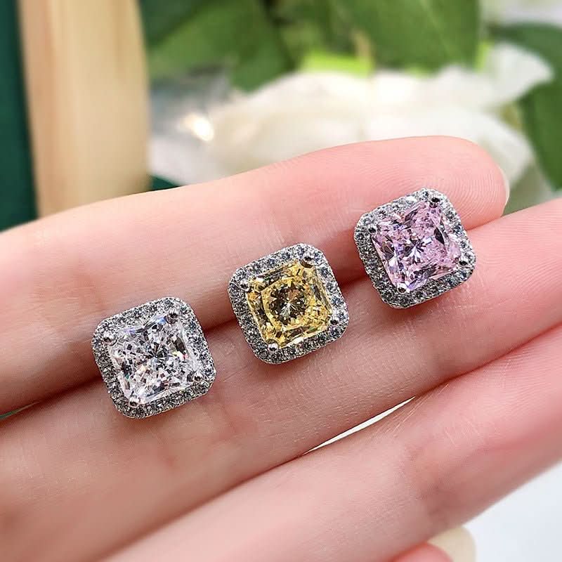 New Minimalist Ice - flower - cut Stud Earringsversatile Silver Jewelry For Women - Eshtree