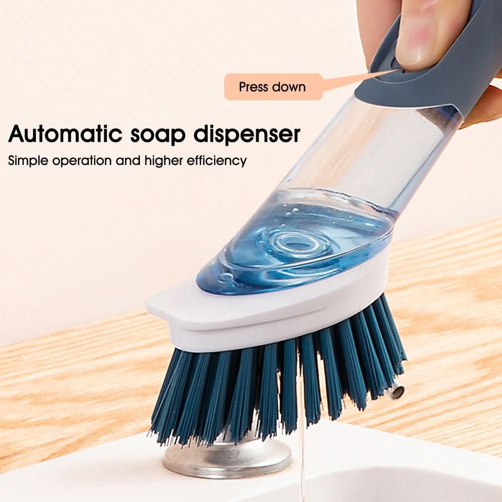 New Multifunctional Dish Brush Household Kitchen Oily Sponge Long Handle Cleaning Brush - Eshtree