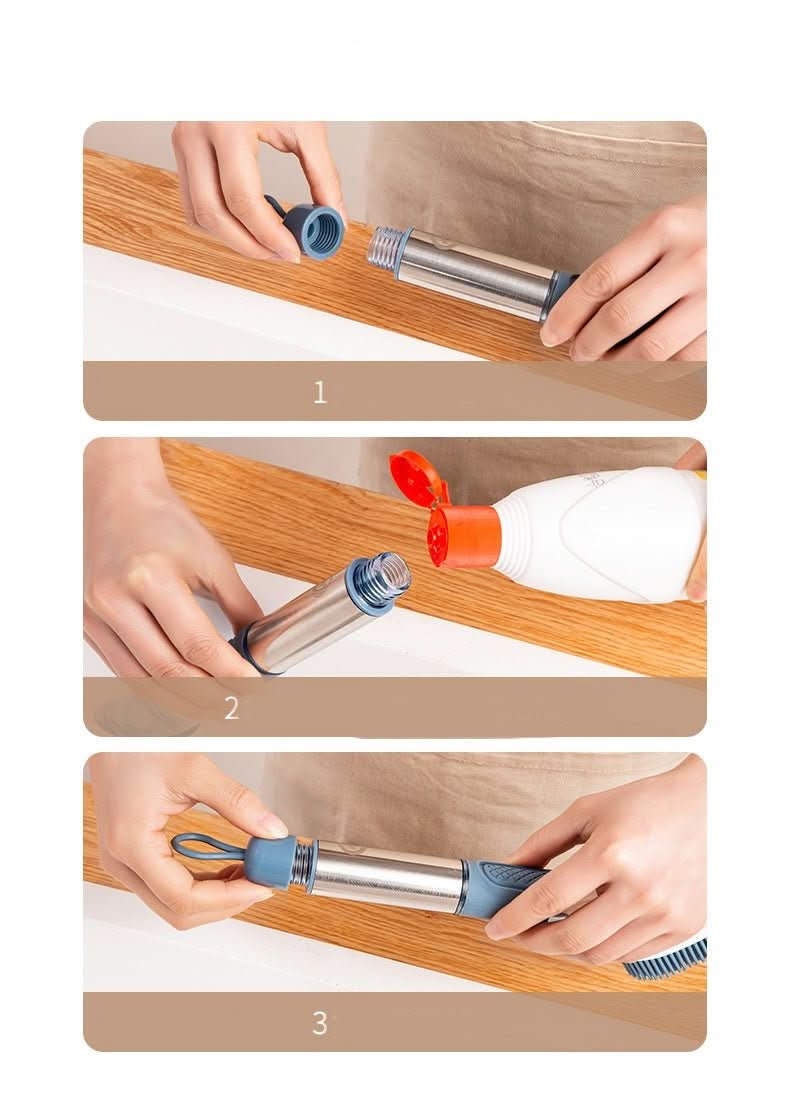 New Multifunctional Dish Brush Household Kitchen Oily Sponge Long Handle Cleaning Brush - Eshtree