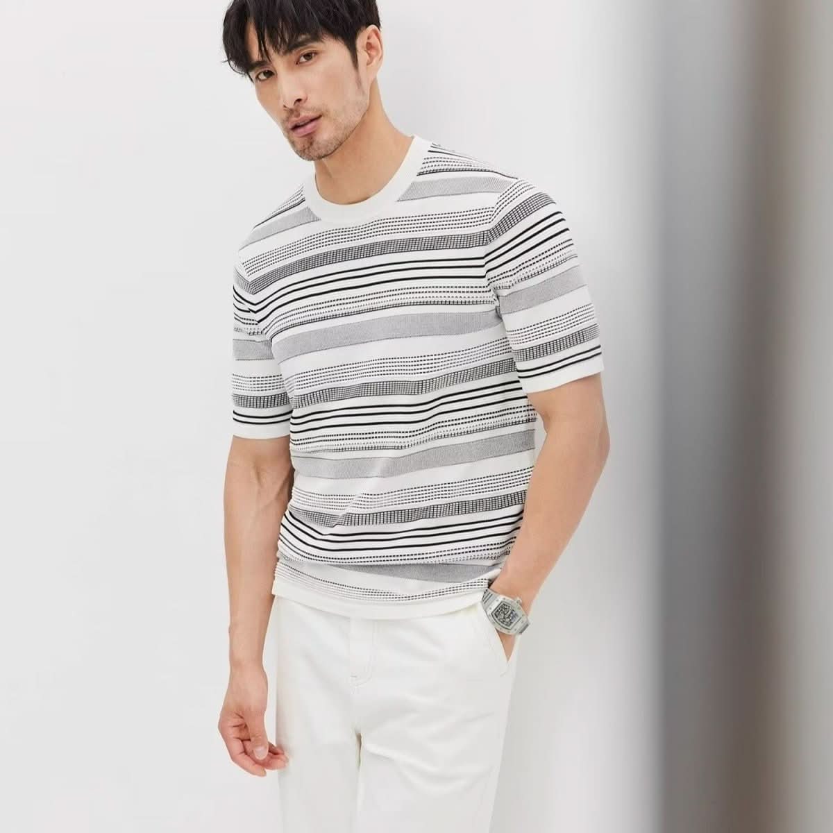 New Thin Short - sleeved T-shirt Men's New - Eshtree