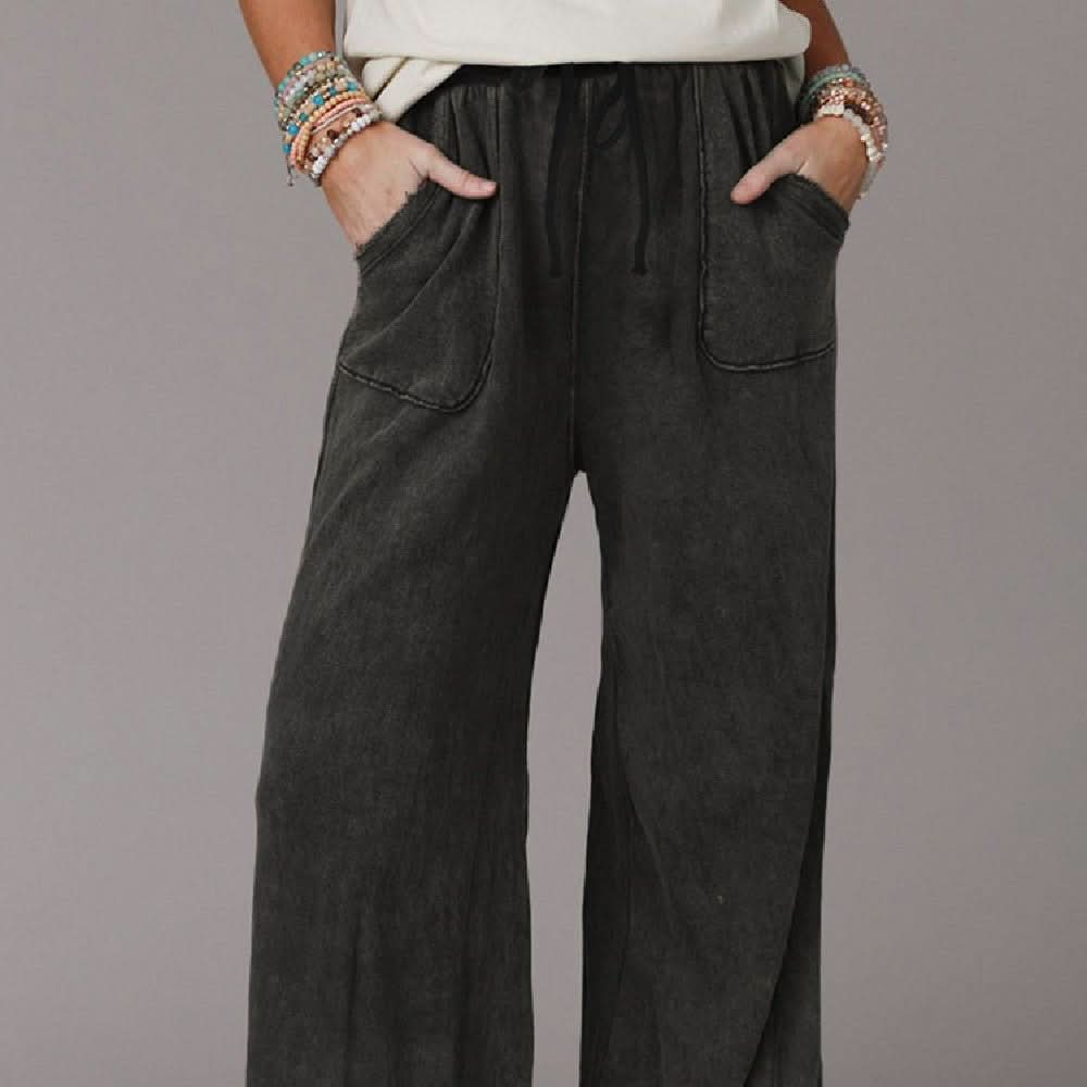 New Washed Drawstring Casual Pants For Women - Eshtree
