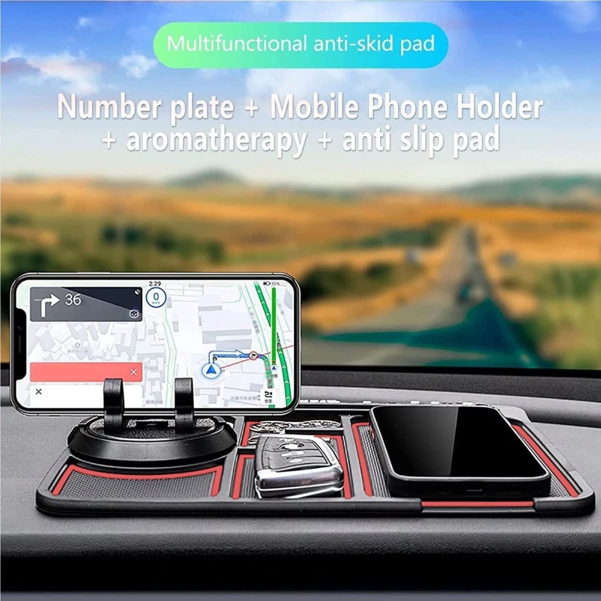 Non - Slip Car Phone Pad For 4 - in - 1 Car Parking Number Card Anti - Slip Mat Auto Phone Holder Sticky Anti Slide Dash Phone Mount - Eshtree