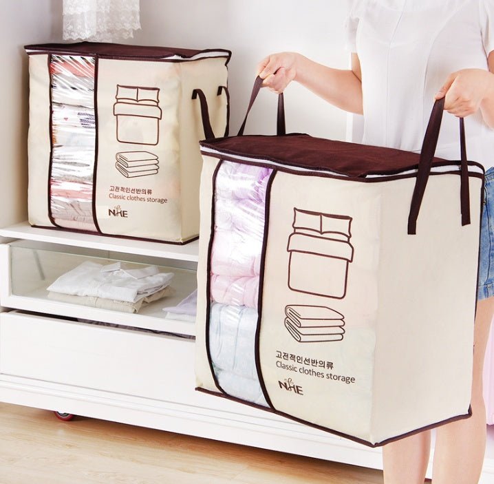 Non - Woven Family Save Space Organizador Bed Under Closet Storage Box Clothes Divider Organiser Quilt Bag Holder Organizer - Eshtree