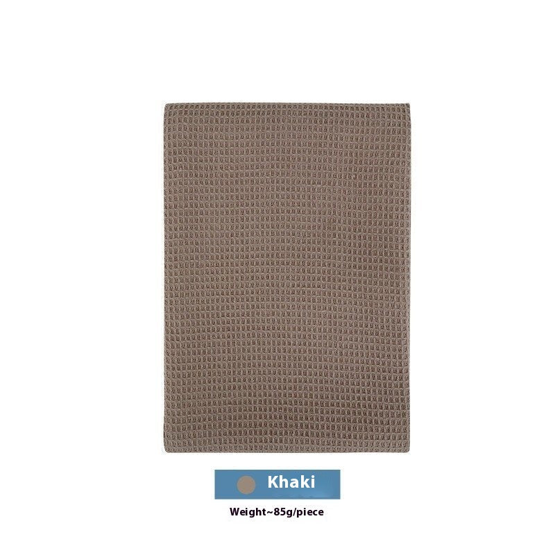 Nordic Style Cotton Rectangular Plain Waffle Tea Towel Kitchen - Eshtree