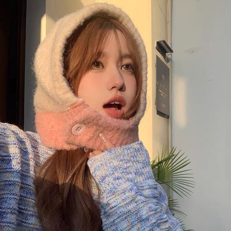 One - piece Knitted Balaclava With Built - in Neck Warmer And Ear Protection - Eshtree