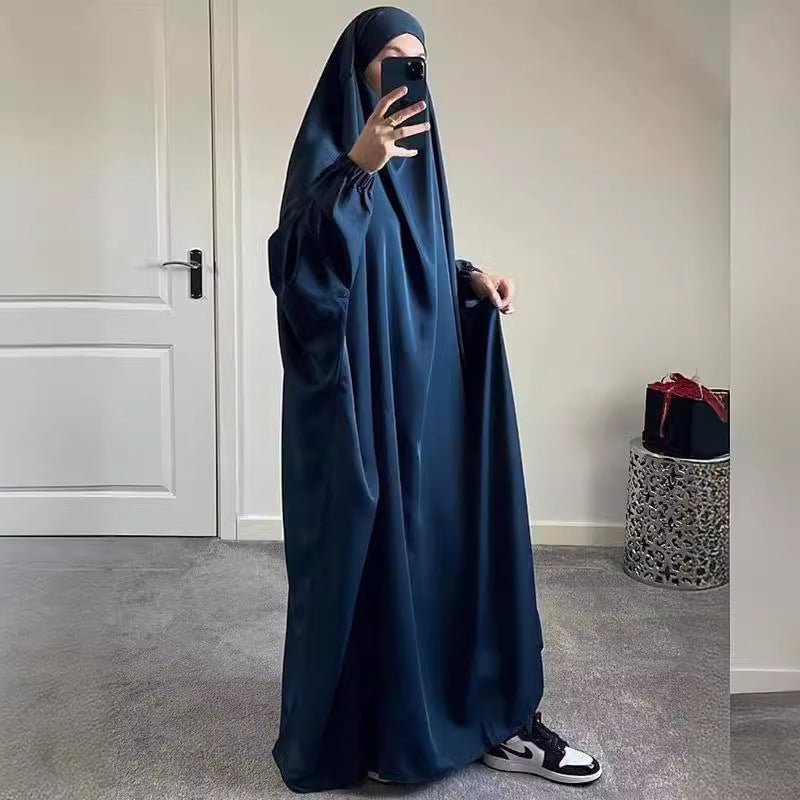 One - piece Solid Color Long Sleeve Prayer Robe - Eshtree