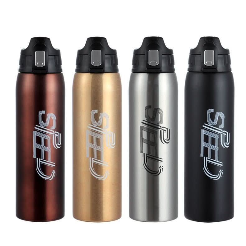 Outdoor Sports Airless Bottle Creative Back Cover 304 Stainless Steel Daily Necessities - Eshtree