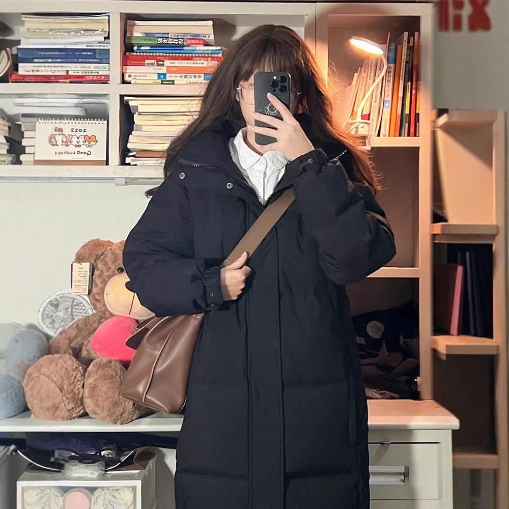 Over - the - knee Padded Down Jacket - Eshtree