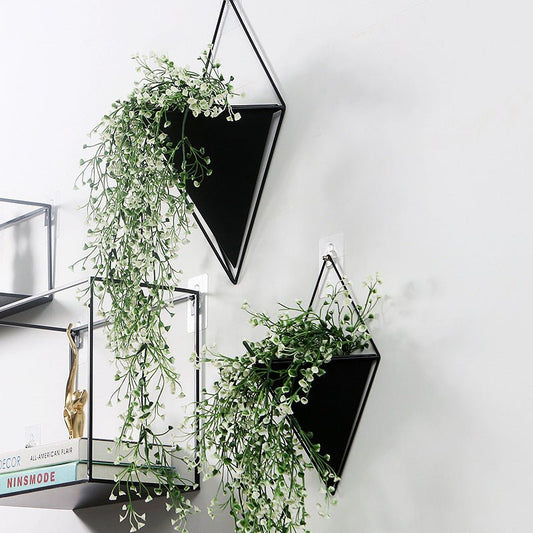 Pastoral And Creative Wrought Iron Wall Decoration Flower Basket - Eshtree