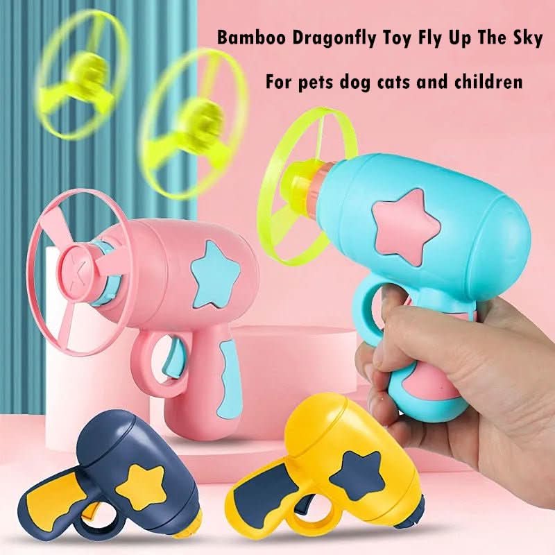 Pet Toy Dog Cat LED Light Toy Luminous Children's Party Toy Bamboo Dragonfly Toy Training Toy Pet Throw Launcher - Eshtree