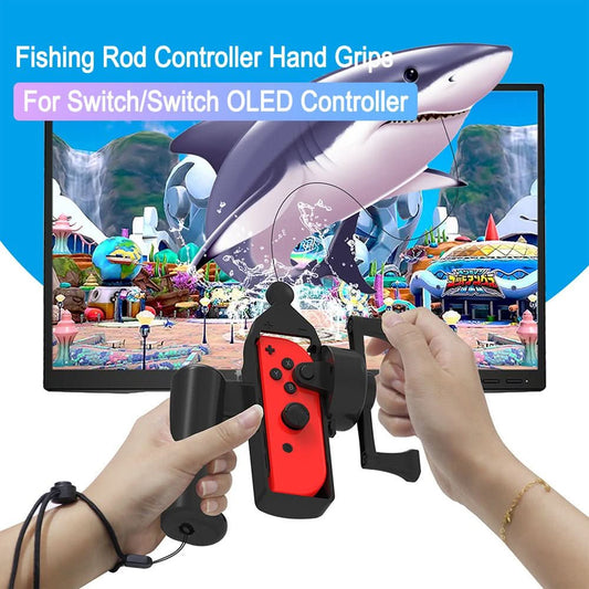 Plastic Game Console Controller Holder Fishing Rod Shaped Handle Grips Accessories - Eshtree