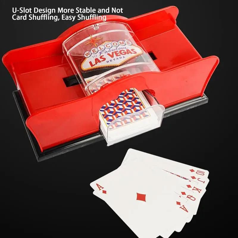Poker Card Hand Shuffler Easy Hand Cranked Casino Card Shuffling Machine For Blackjack Poker Texas - Eshtree