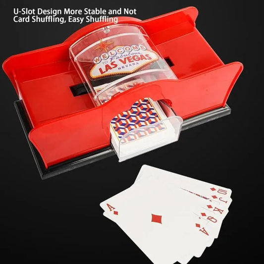 Poker Card Hand Shuffler Easy Hand Cranked Casino Card Shuffling Machine For Blackjack Poker Texas - Eshtree