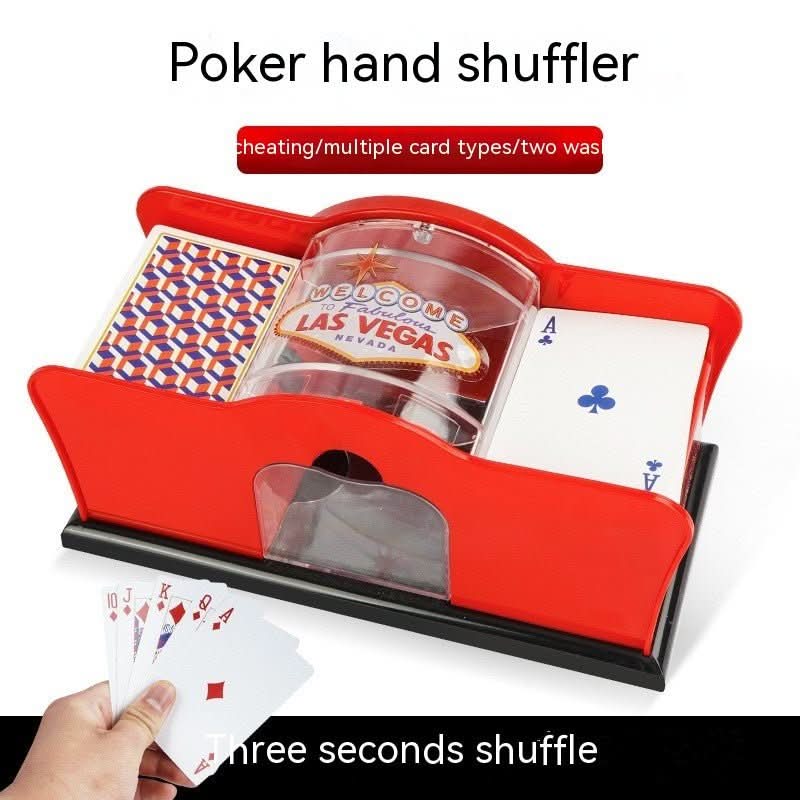 Poker Card Hand Shuffler Easy Hand Cranked Casino Card Shuffling Machine For Blackjack Poker Texas - Eshtree