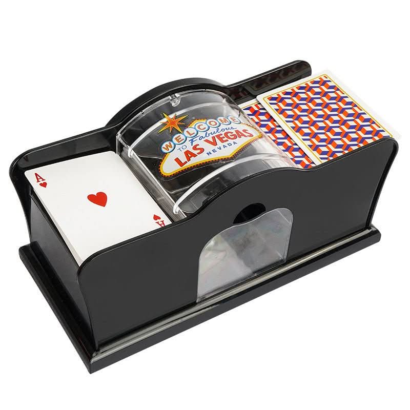 Poker Card Hand Shuffler Easy Hand Cranked Casino Card Shuffling Machine For Blackjack Poker Texas - Eshtree