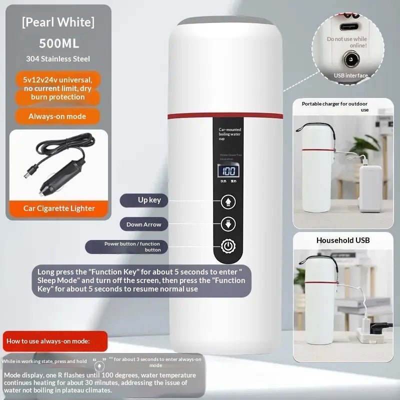 Portable Car - compatible USB Heating Cup - Eshtree