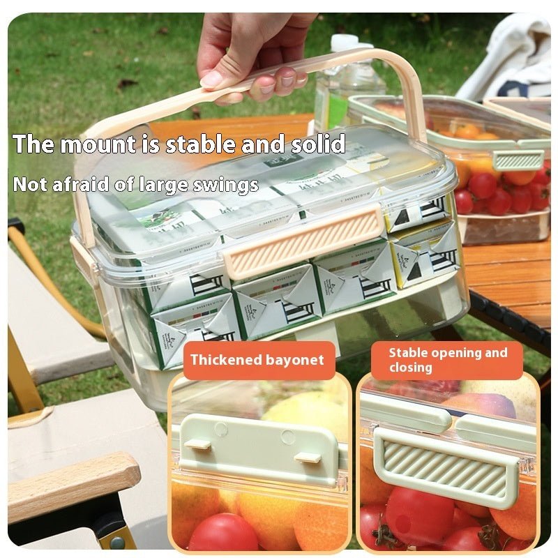 Portable Draining Vegetables Refrigerator Crisper Outdoor Picnic Basket Snacks Fruit Storage Box - Eshtree