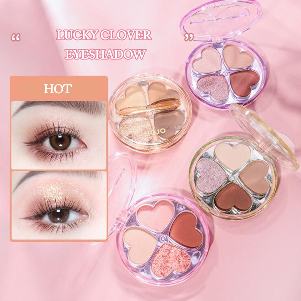 Portable Pearlescent Waterproof Daily Earth Color Lucky Four - leaf Clover Eyeshadow - Eshtree