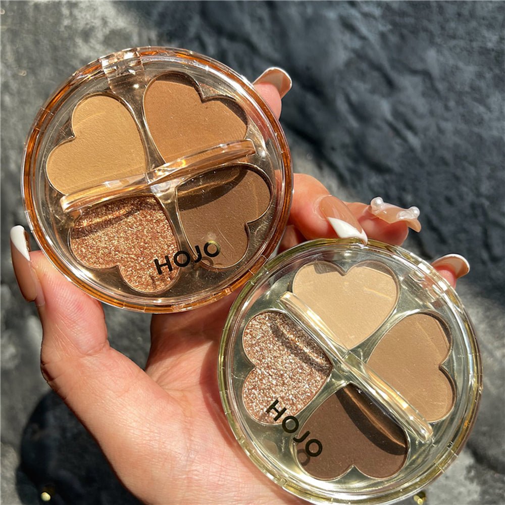 Portable Pearlescent Waterproof Daily Earth Color Lucky Four - leaf Clover Eyeshadow - Eshtree